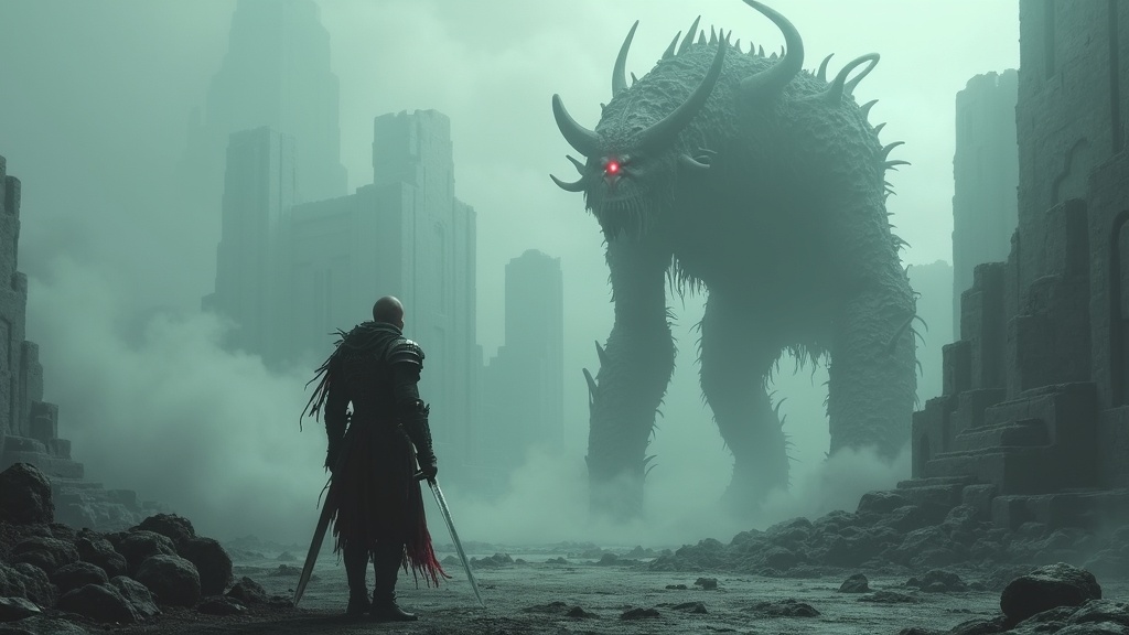 Análisis del combate visceral de Skydance's BEHEMOTH mostrando una batalla contra una de las gigantescas criaturas.