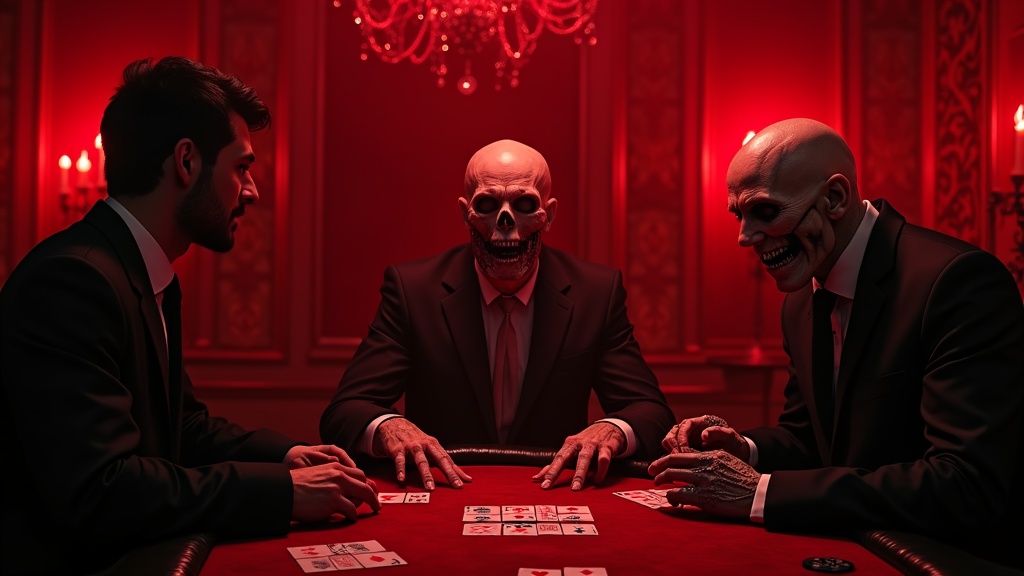 Un jugador observa la inquietante sala principal del hotel en nuestro análisis de Death Game Hotel VR.