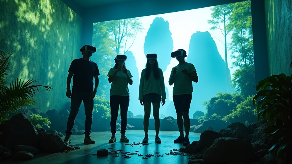 Un tigre aparece en la aventura Jungle Quest, el escape room virtual en la selva de Virtua Barcelona.