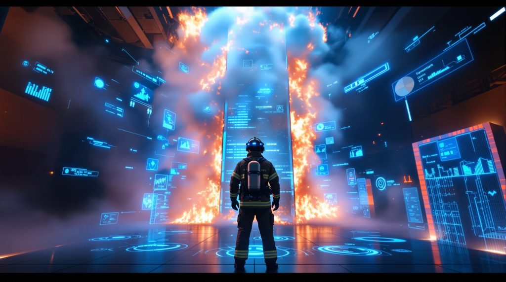 Entrenamiento bomberos realidad virtual Segovia