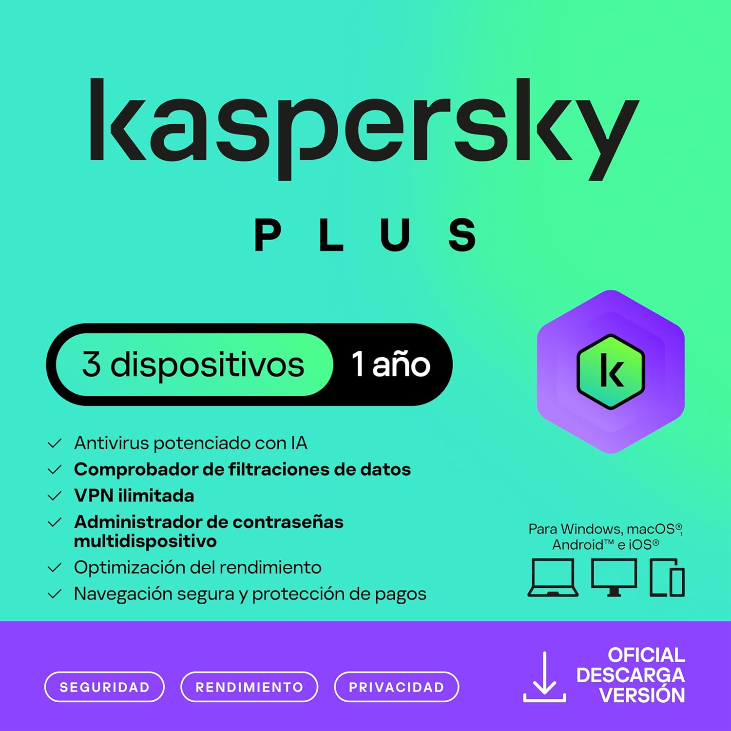 Banner de llamada a la acción para comprar la protección de Kaspersky Plus Internet Security 2025