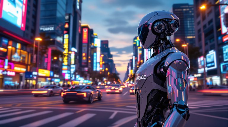 robot humanoide policía China