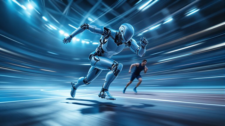 robot humanoide chino carrera, biomecánica, futuro tecnológico