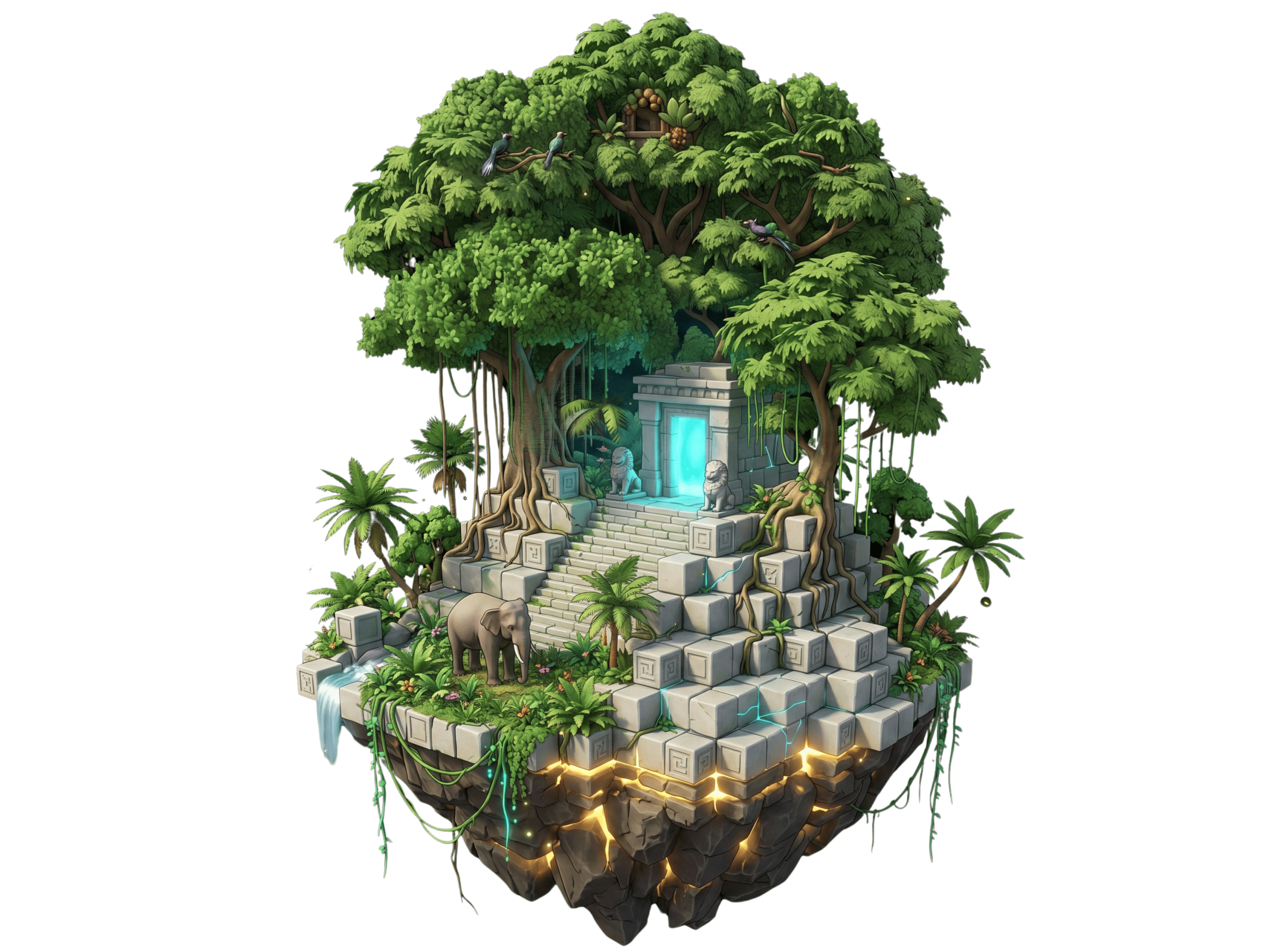 Isla flotante mágica de Jungle Quest