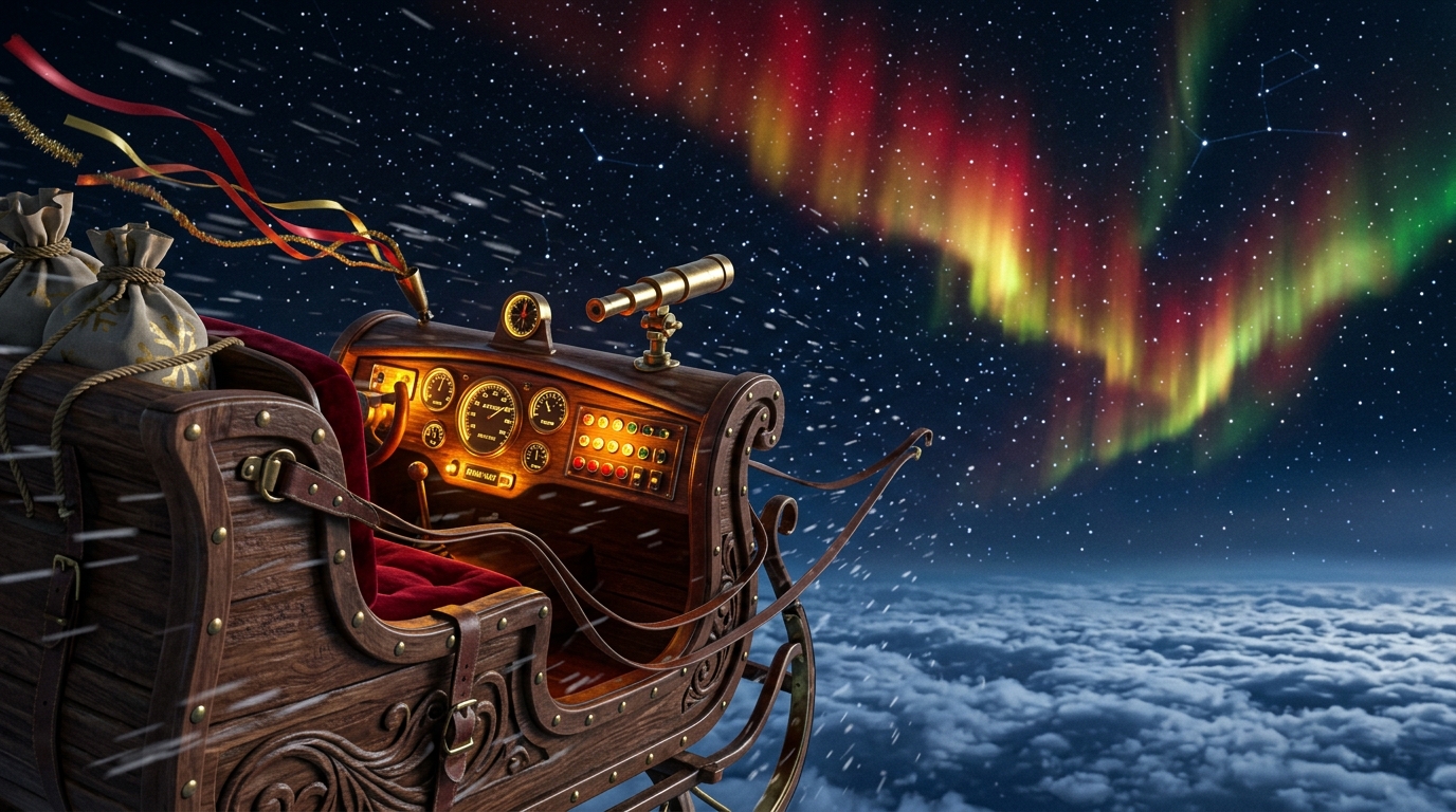 Inside the sleigh cockpit